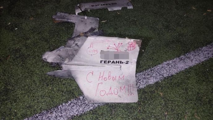 Ukrajina čelila na Nový rok náletům, 45 íránských dronů bylo sestřeleno